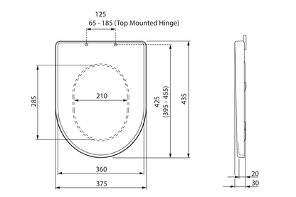 Double Flap White Soft Close Seat - Suit Wellbeing Back-to-Wall Close-Coupled Toilet Suite