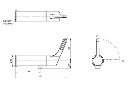 Wellbeing Leva 80mm Bib Tap 15mm FI