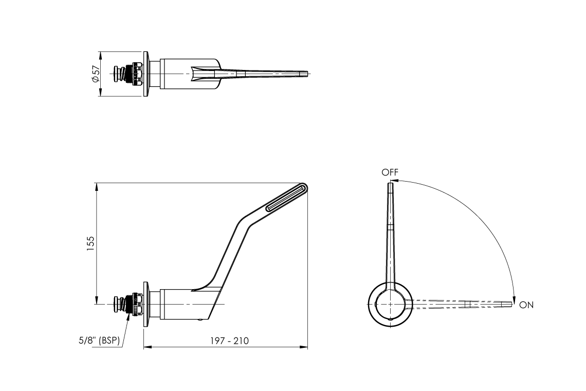 Wellbeing Leva 150mm Recess Adaptor - Jumper Valve
