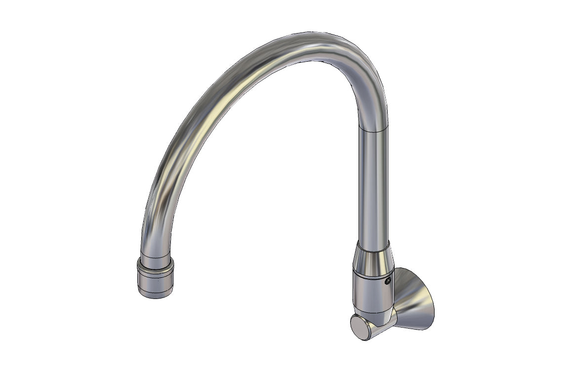 Wall Mounted Curved Spout 235mm & SP126
