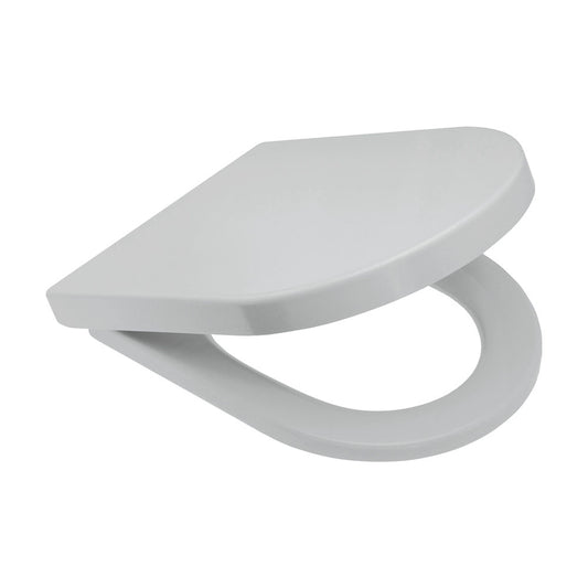 Double Flap Grey Soft Close Seat - Suit Wellbeing Close-Coupled Toilet Suite